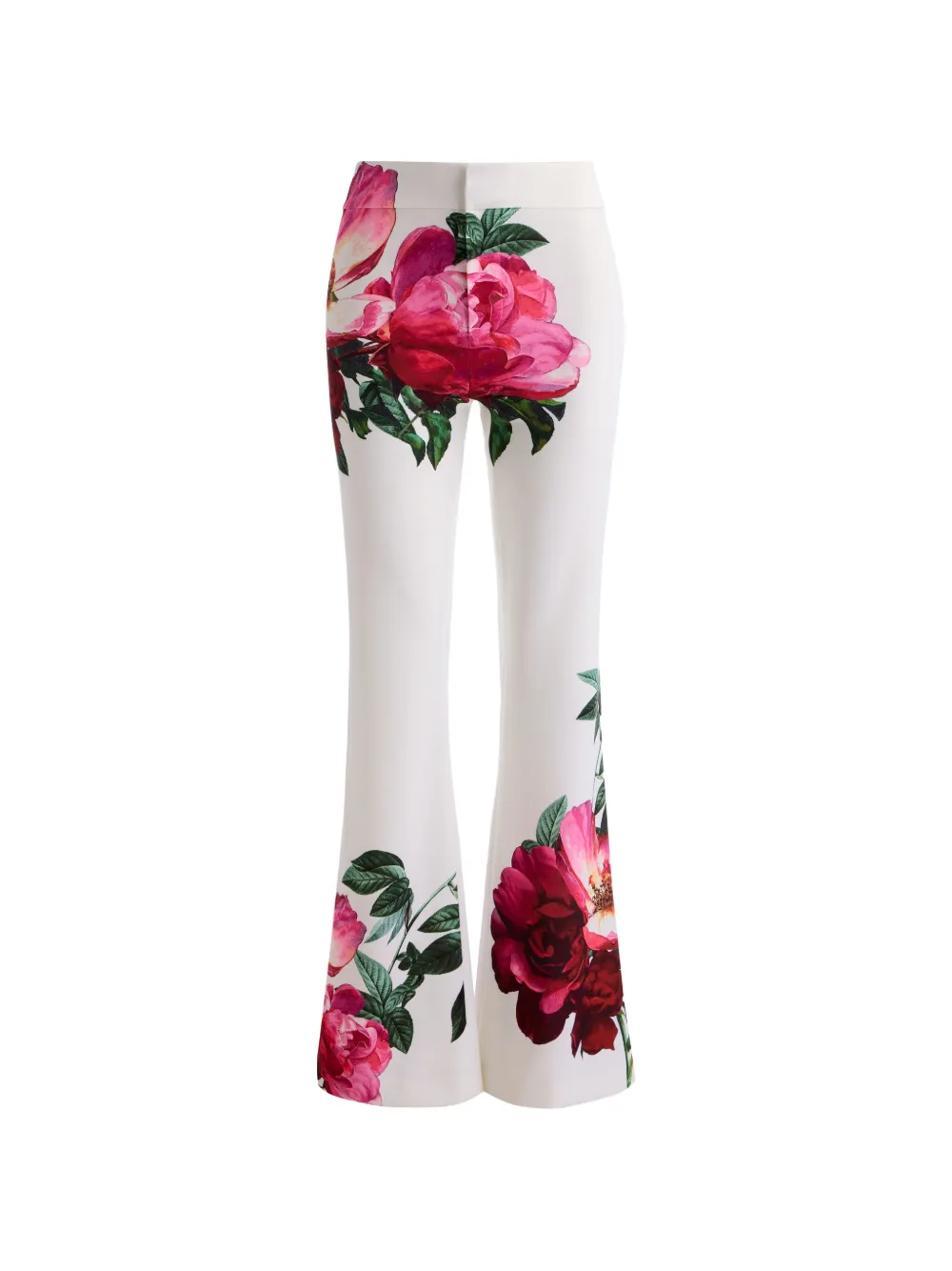 alice + olivia bootcut floral trousers - Bianco