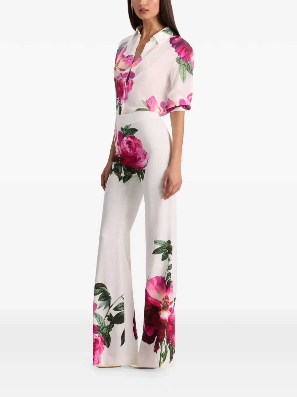 Bootcut Floral Trousers