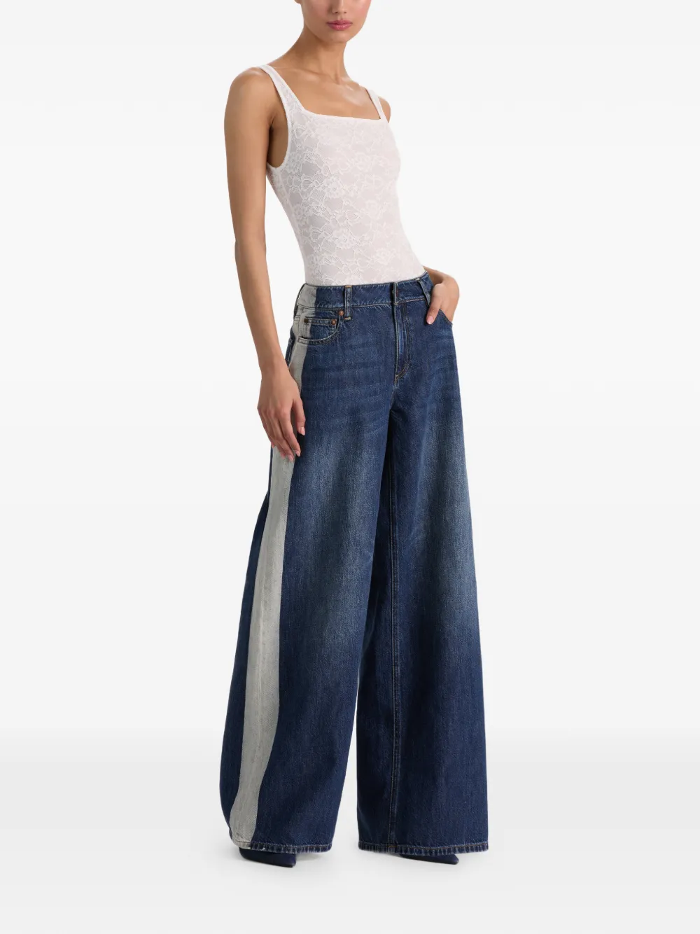  Alice + Olivia Vaqueros Ultra Baggy - Azul 