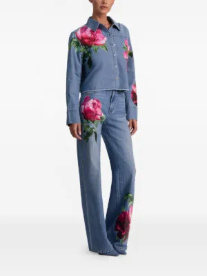 Blouse Femme Alice & Olivia Manches Courtes, Taille S – Rose Vif, Matière Rayonne