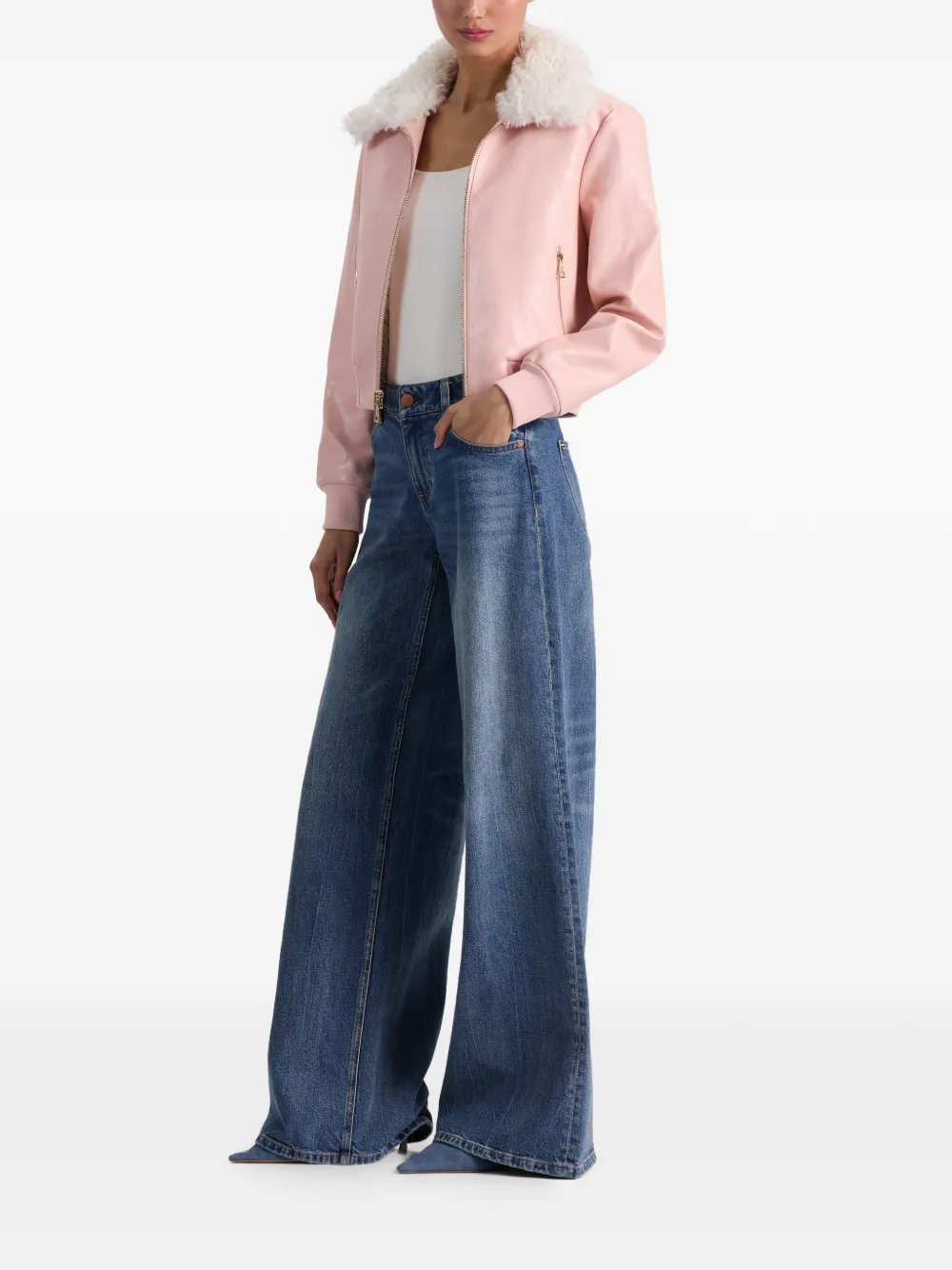  Alice + Olivia Collar Jacket - Pink 