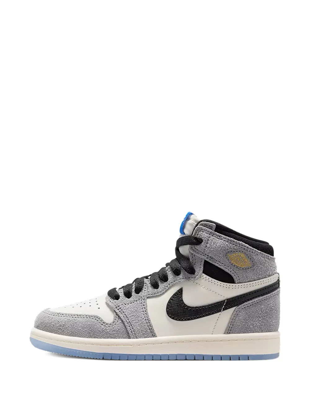 Jordan Kids Air Jordan 1 Retro High leather sneakers - Grigio