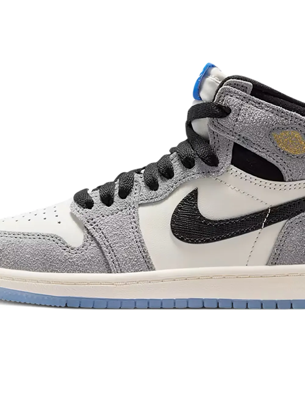 Jordan Kids Air Jordan 1 Retro High leather sneakers Grijs