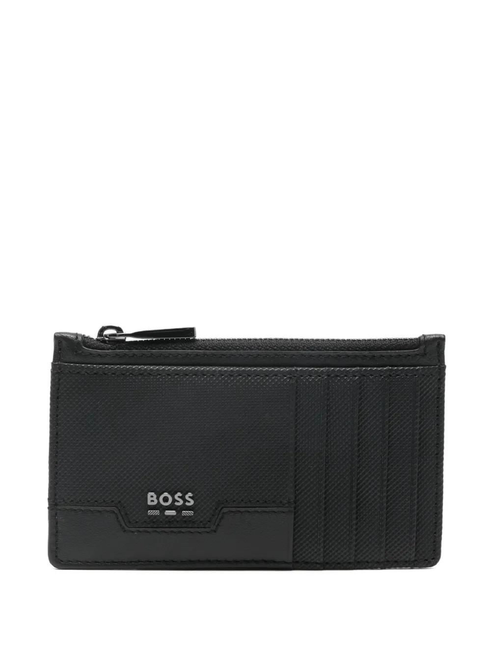 BOSS Portacarte con placca logo - Nero
