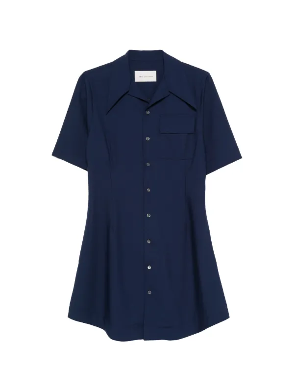 Ami Paris Pocket A-line Dress in Blue