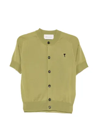 AMI Paris ショートスリーブ カーディガン | グリーン | FARFETCH JP