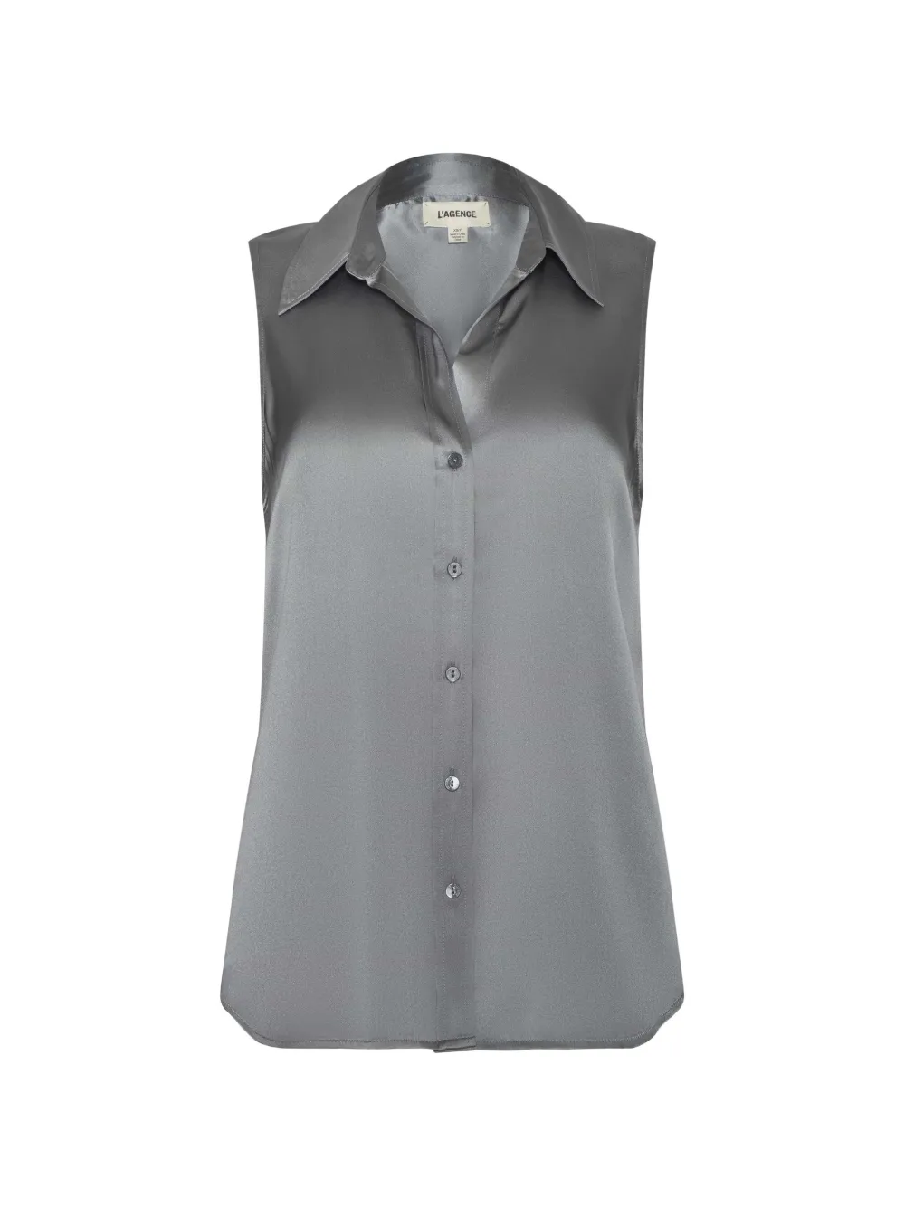 L'Agence collared sleeveless blouse - Grigio