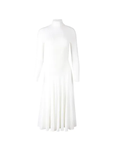 Alaïa pleated turtleneck midi dress