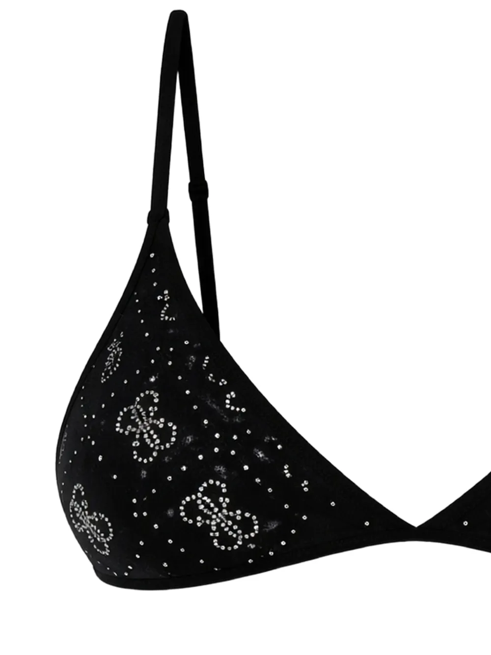  Guess Usa Embellished Triangle Bra - Black 