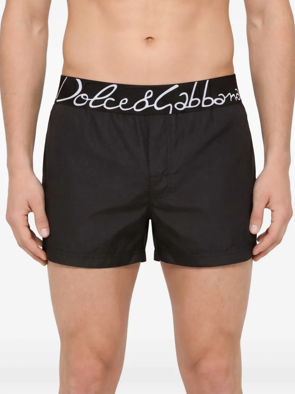 Dolce & Gabbana Zwembroek met Dolce&Gabbana-logo Zwart