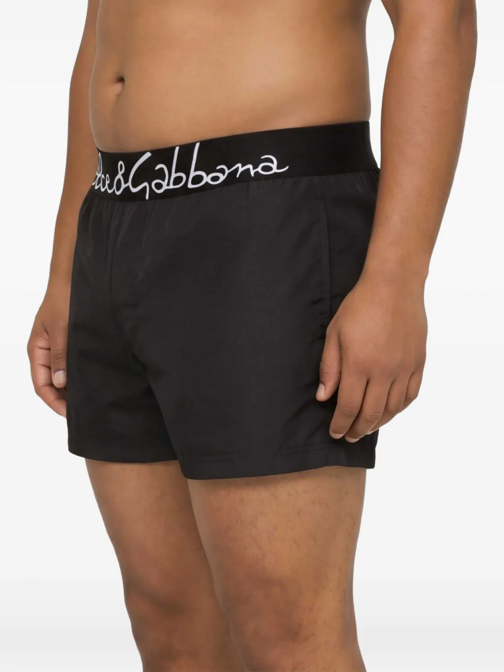 Dolce & Gabbana Zwembroek met Dolce&Gabbana-logo Zwart