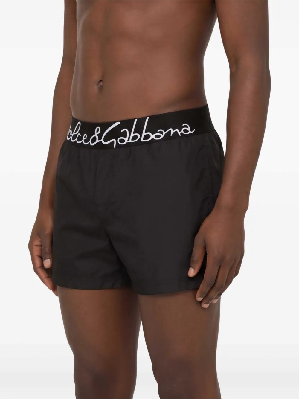 Dolce & Gabbana Zwembroek met Dolce&Gabbana-logo Zwart