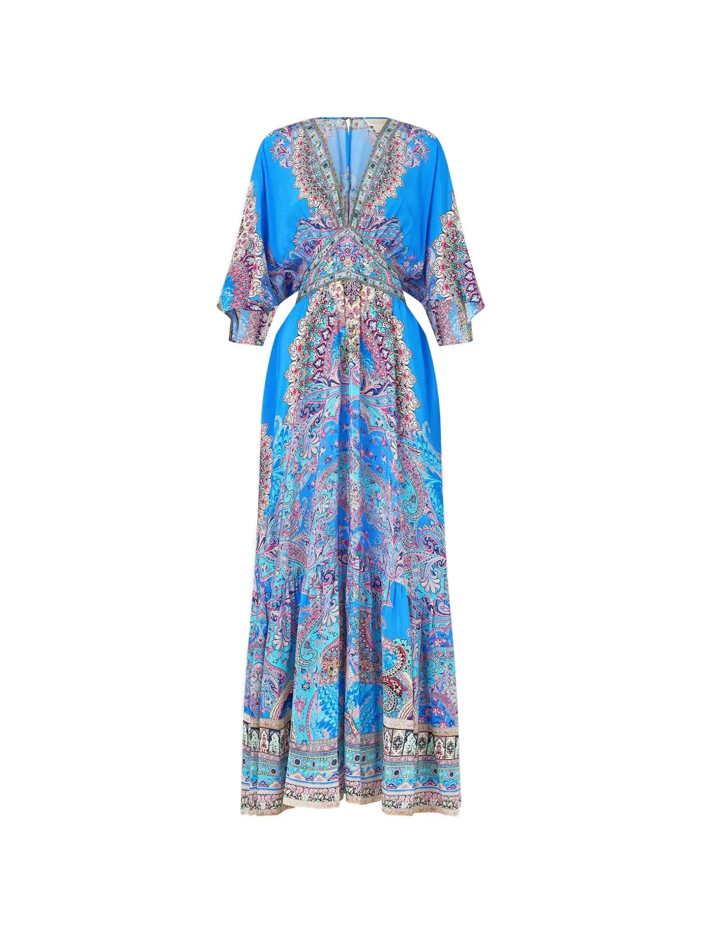 Camilla V-neck maxi dress - Blu