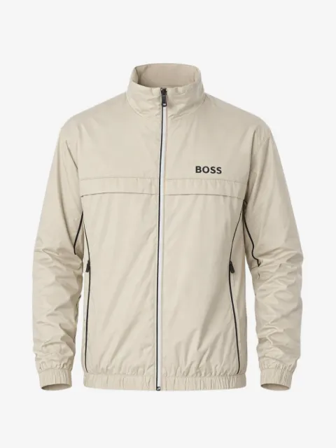 BOSS contrast-piping jacket with water-repellent finish