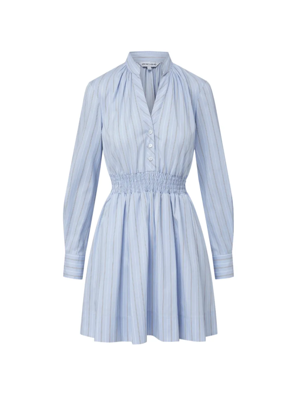 Veronica Beard Schor striped button mini dress - Blu