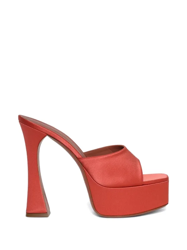 Amina Muaddi Dalida Sandals in Red