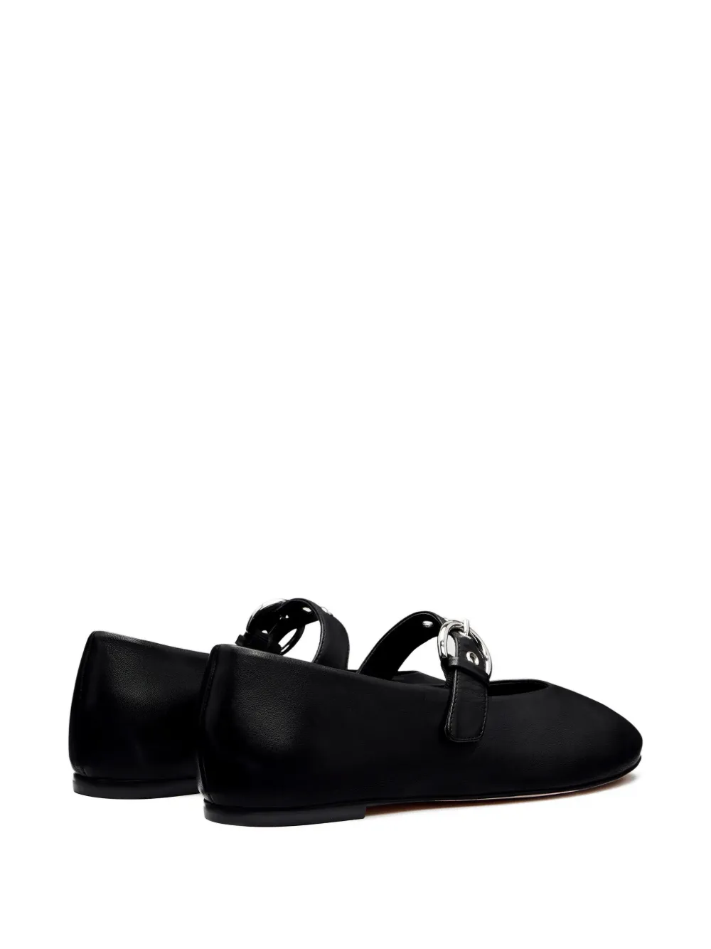  Reformation Bethany Adjustable-buckle Ballet Flat - Black 