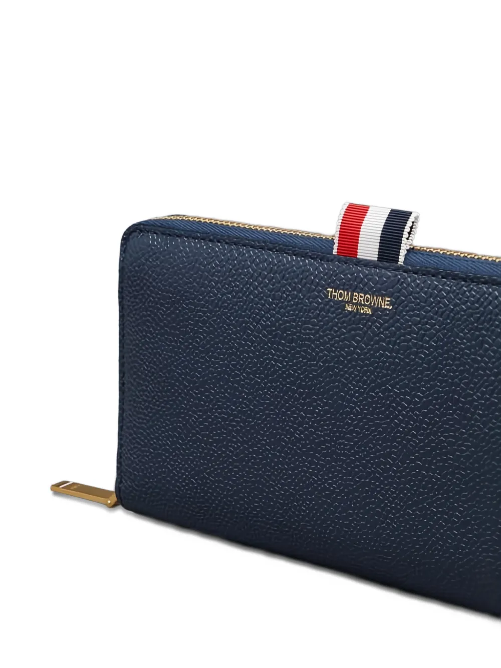  Thom Browne Grained Long Zip Wallet - Blue 