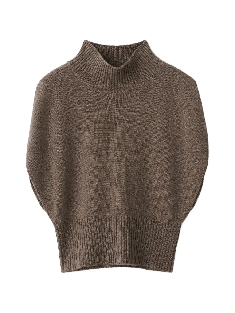 Lisa Yang ribbed funnel-neck sweater - Brown