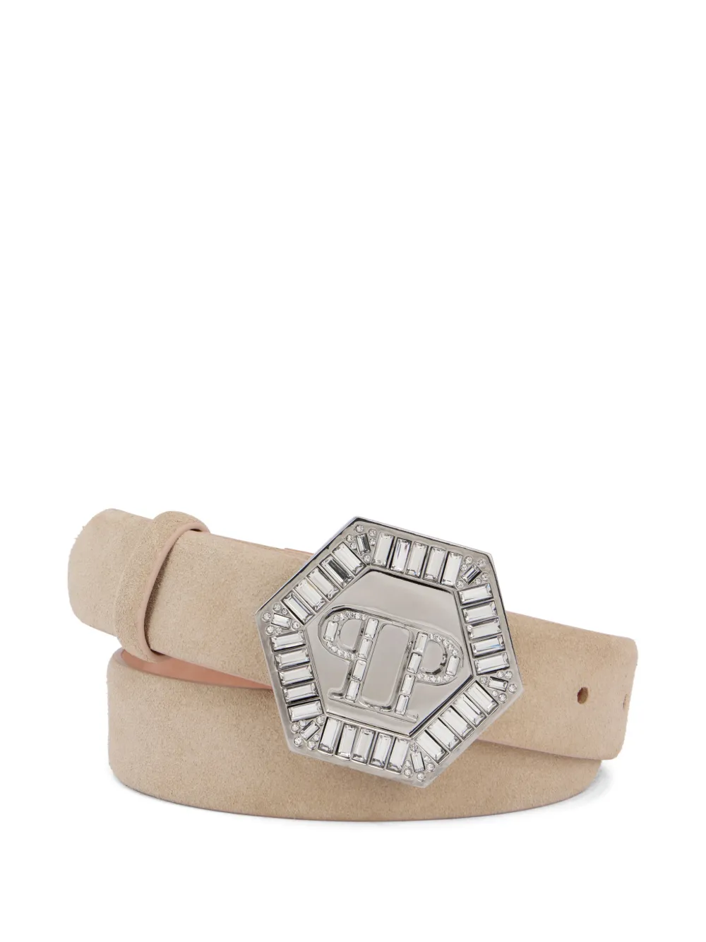 Philipp Plein Hexagon leather belt - Toni neutri