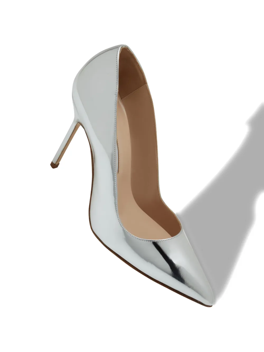 Manolo Blahnik Pumps met puntige neus Zilver