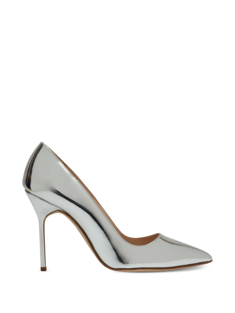 Manolo Blahnik Pumps met puntige neus Zilver