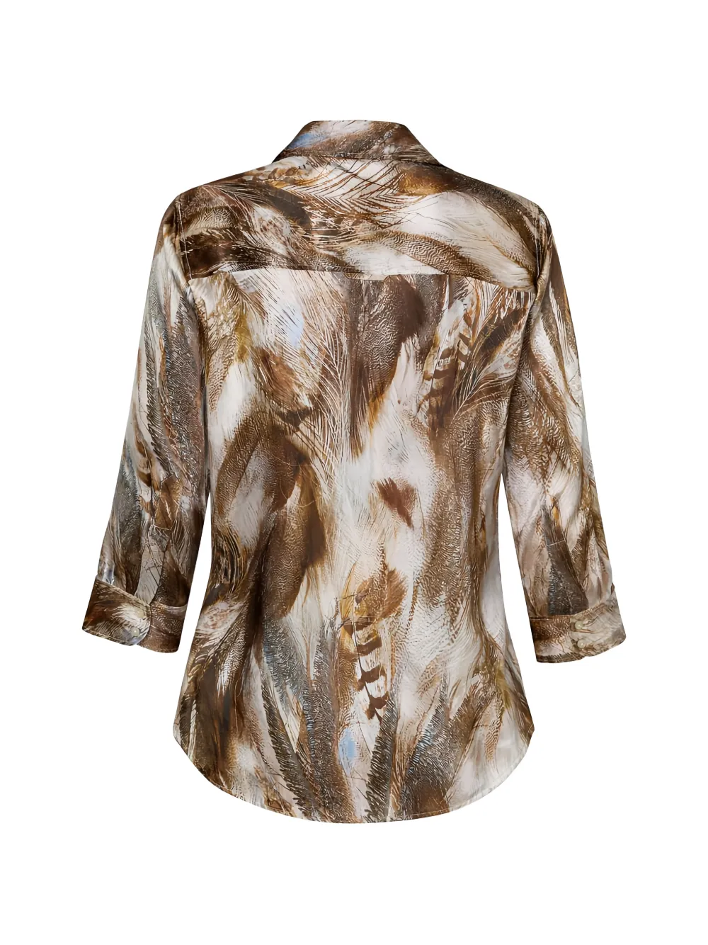  L'agence Three-quarter-sleeve Shirt - Brown 