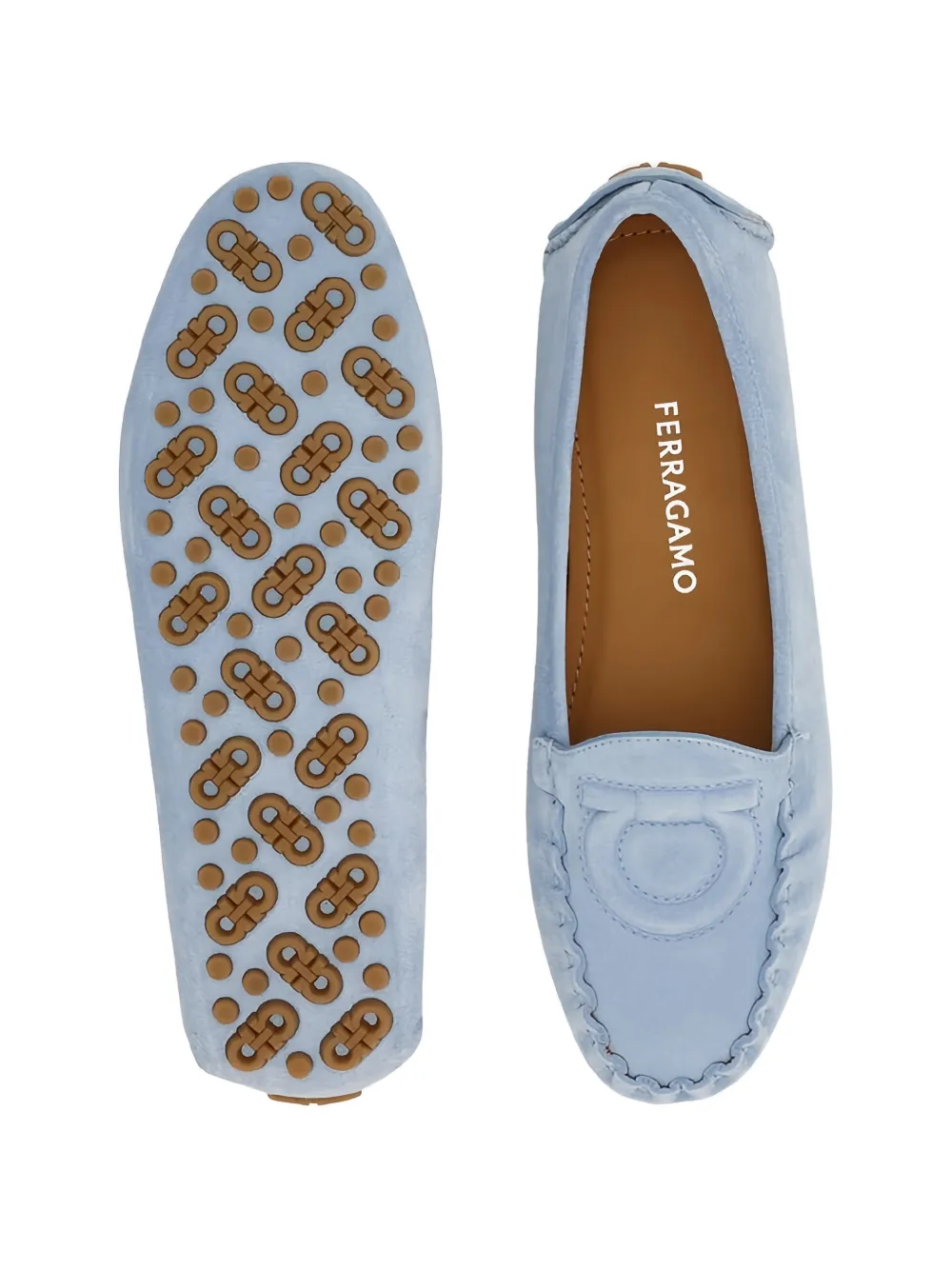 Ferragamo Gancini schoenen met applicatie Blauw