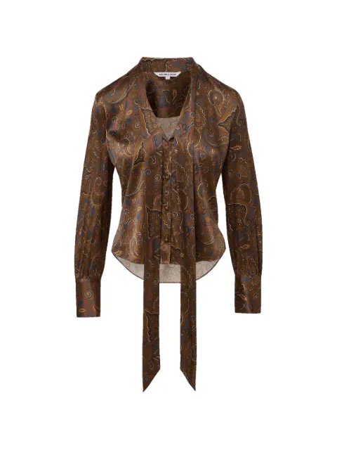 Veronica Beard Francine paisley tie-neck blouse
