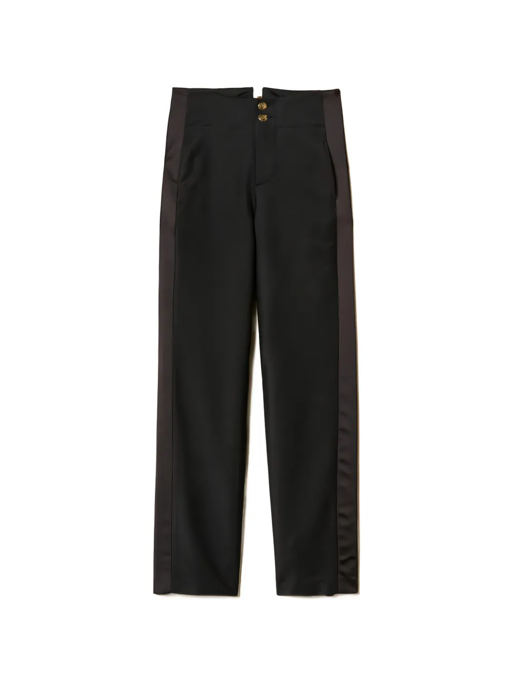 TWINSET satin side trousers - Nero