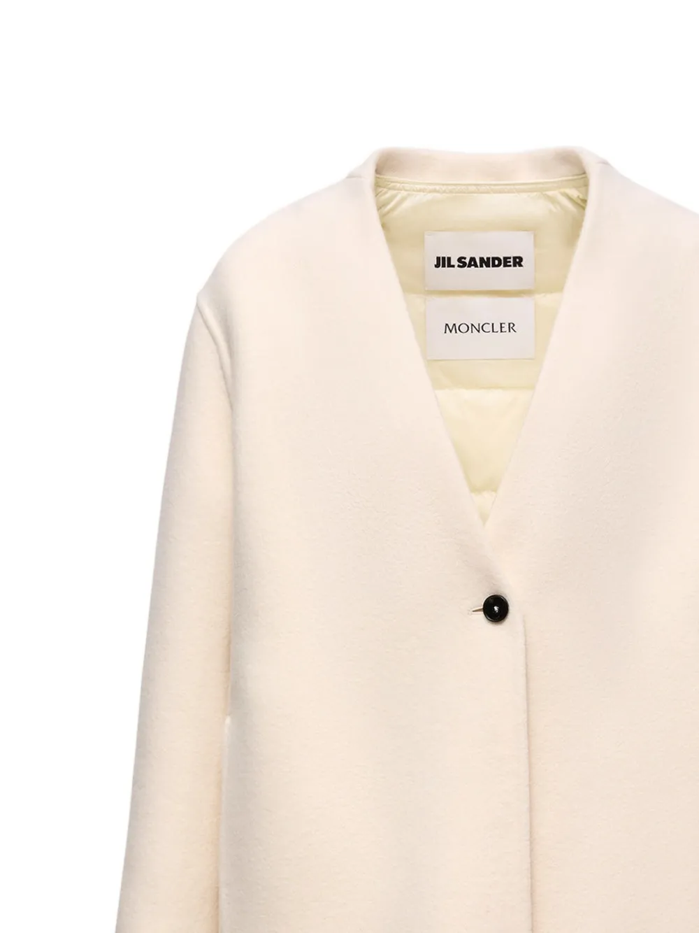  Moncler X Jil Sander Button-fastening Coat - White 