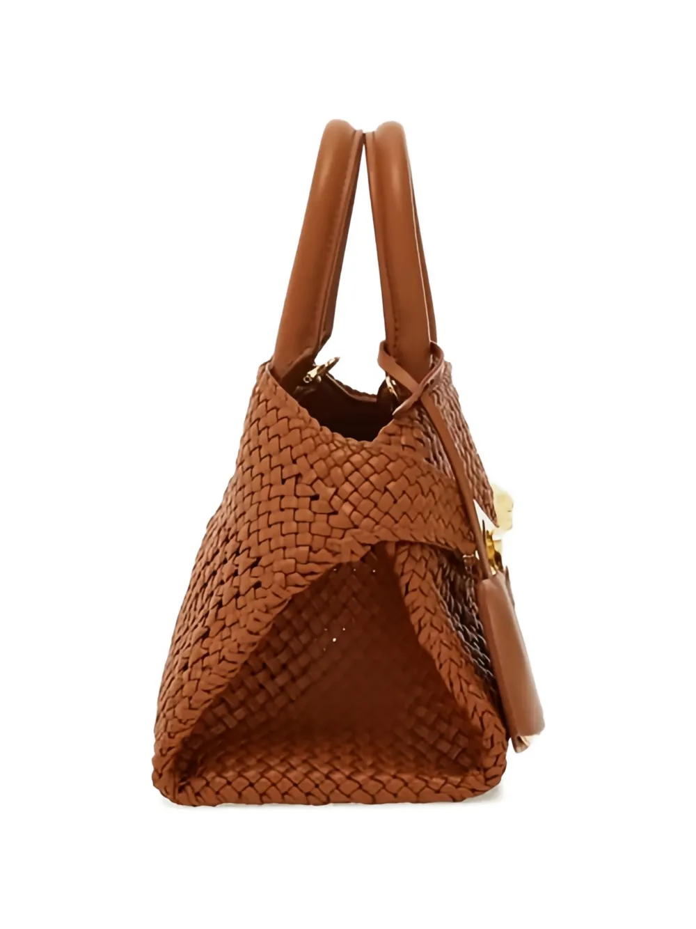 Ferragamo XS Hug geweven shopper Bruin