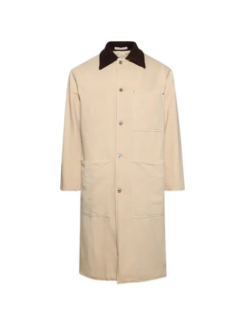 Jil Sander Sport 99 patch-pocket corduroy-collar coat