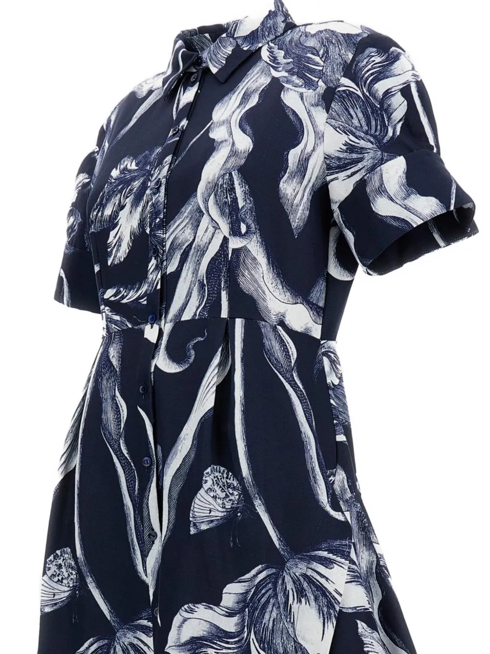 ERDEM Jurk met bloemenprint Blauw