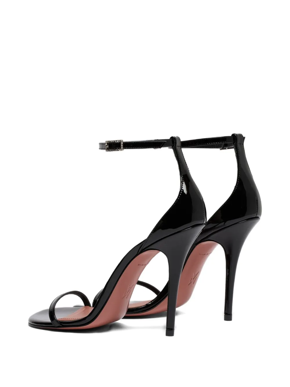 Amina Muaddi Barbara sandalen verfraaid met kristallen en hak Zwart