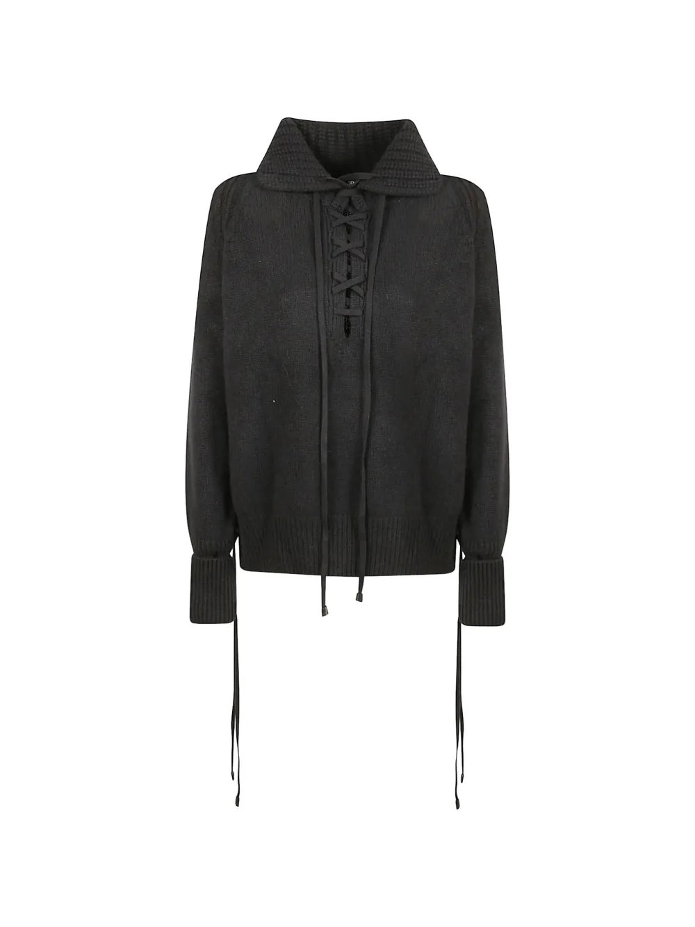 Ermanno Scervino lace-up sweater - Nero