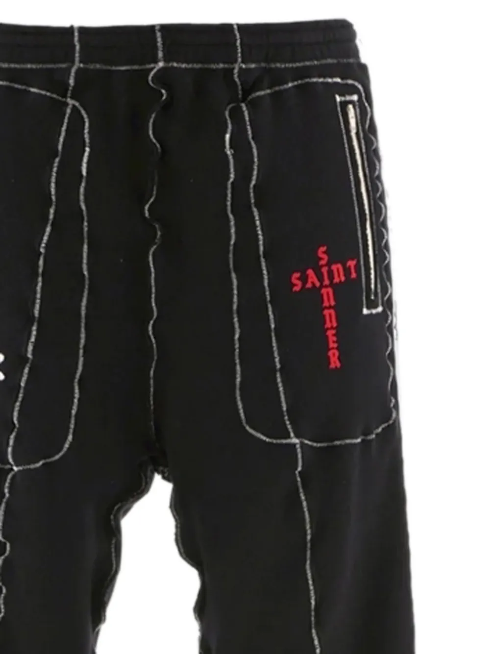 SAINT MXXXXXX x A Love Moment broek met naaddetail Zwart