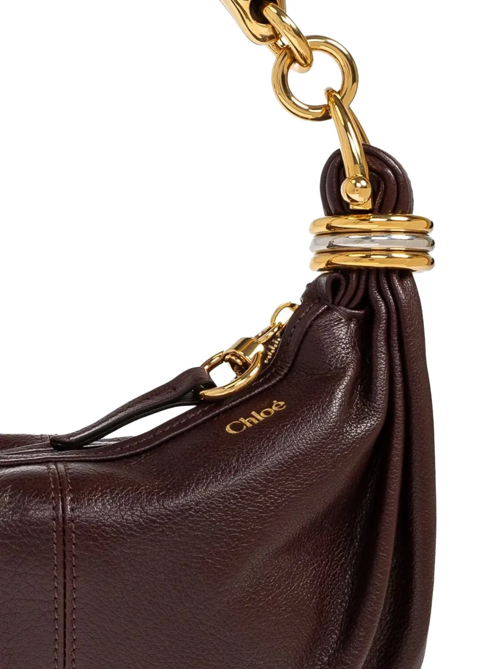 Chloé Bracelet leren mini-schoudertas Bruin
