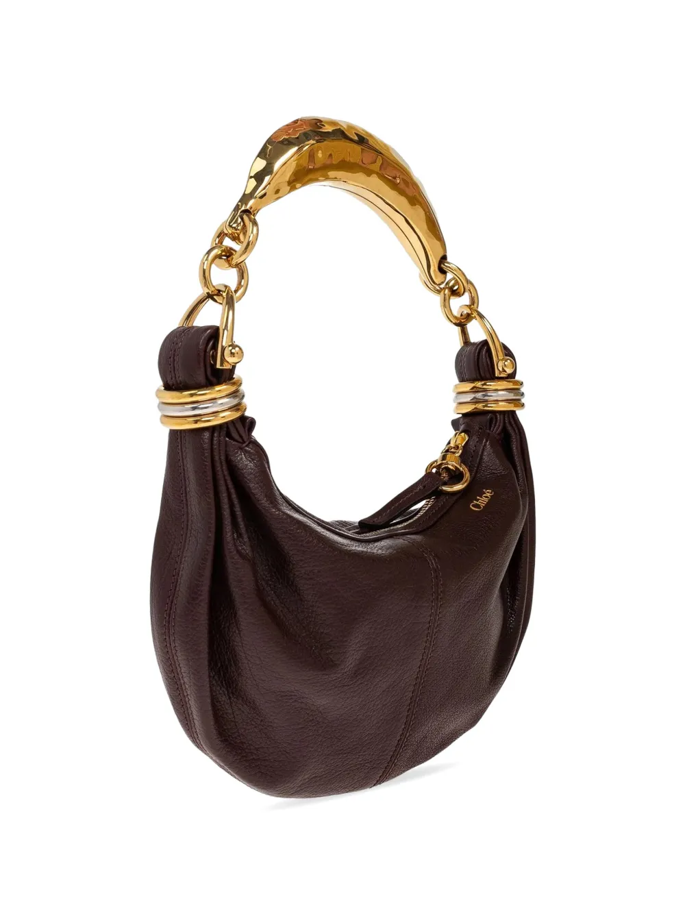 Chloé Bracelet leren mini-schoudertas Bruin