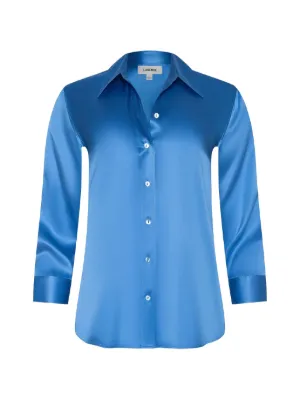 Open YY bead-pocket Shirt | Blue | FARFETCH HU