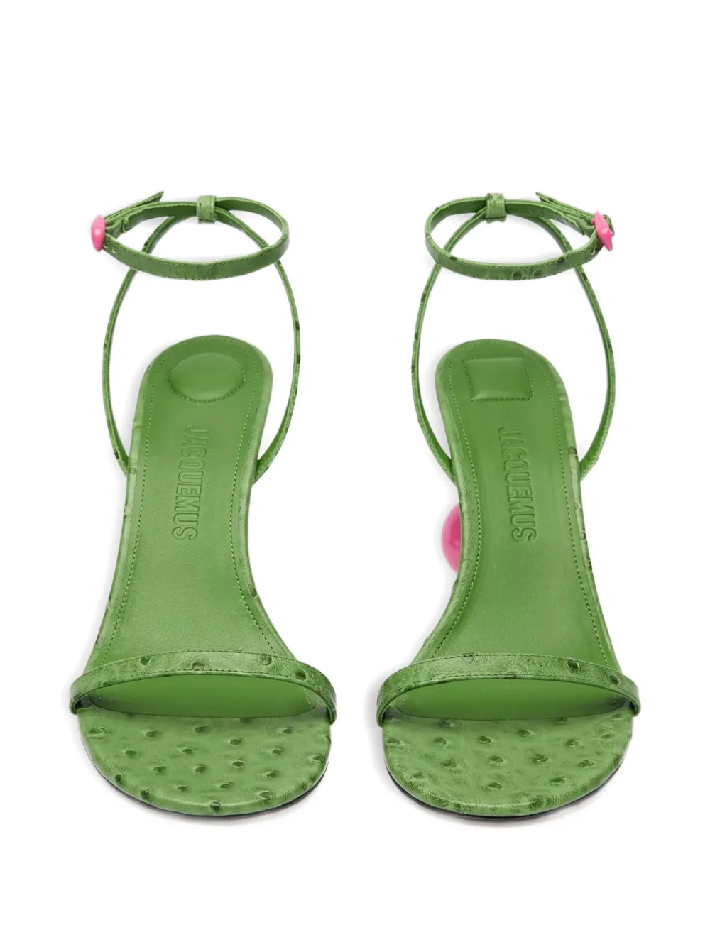 Jacquemus The Bisou sandalen met kubusvormige hak Groen
