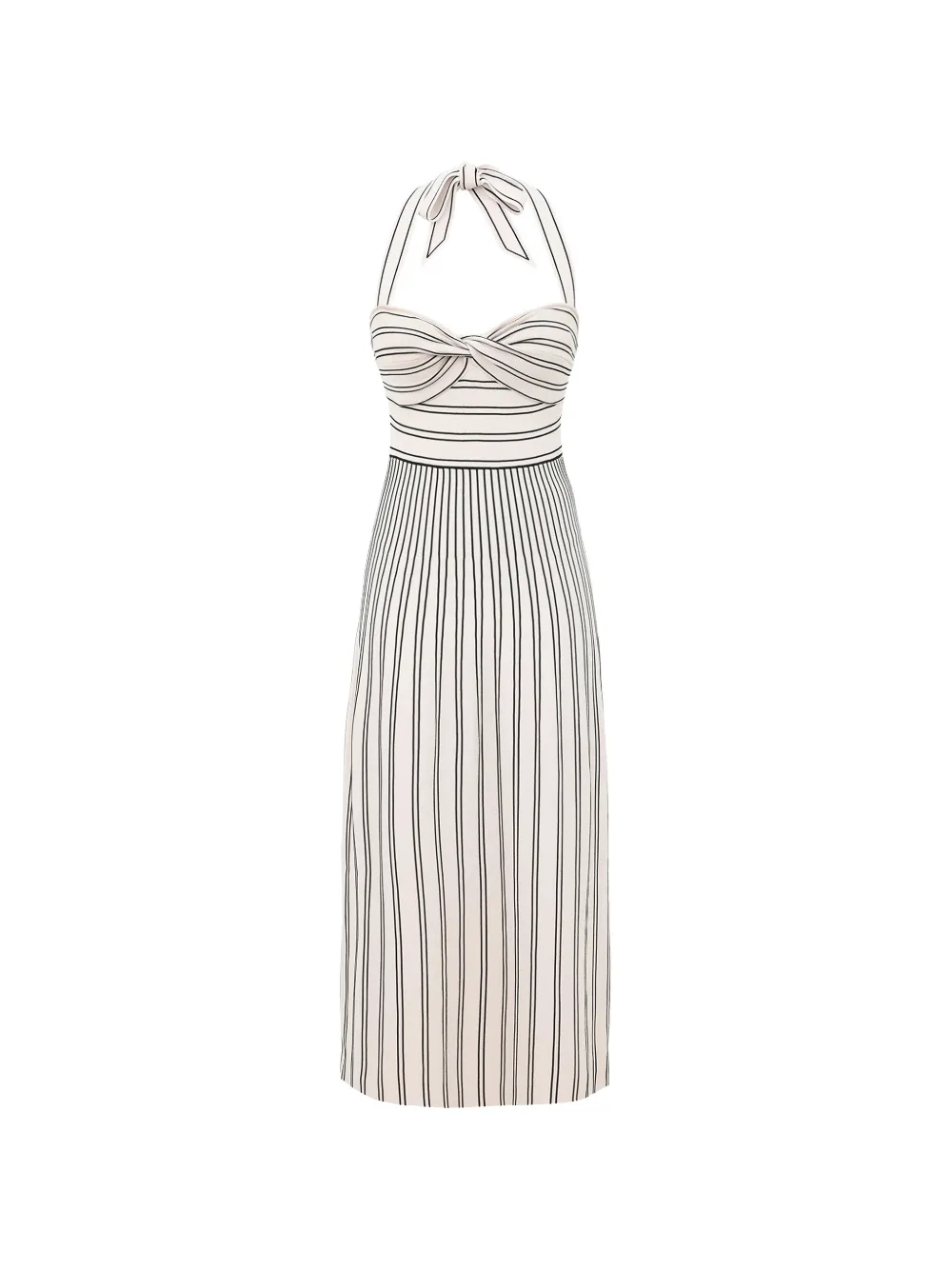 ZIMMERMANN Daylight Twist striped midi dress - Toni neutri