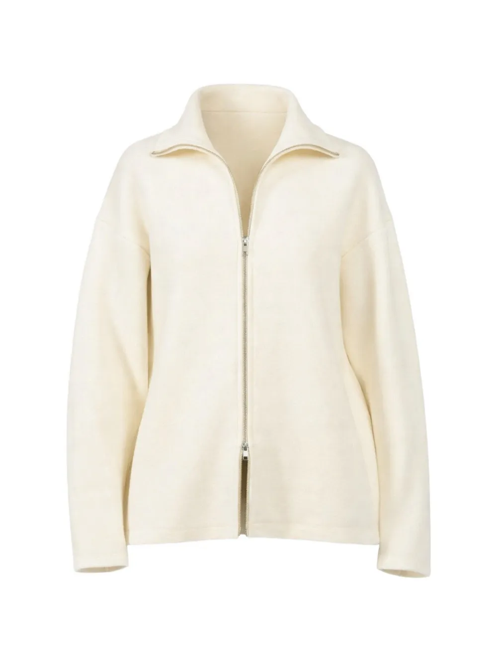 Soft Goat double-zip cardigan - Bianco