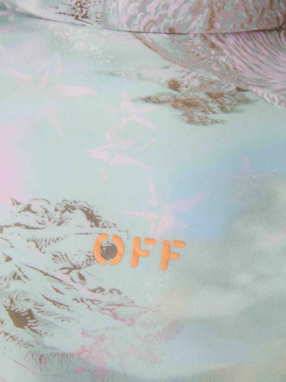 Off-White Jurk met ruches Groen