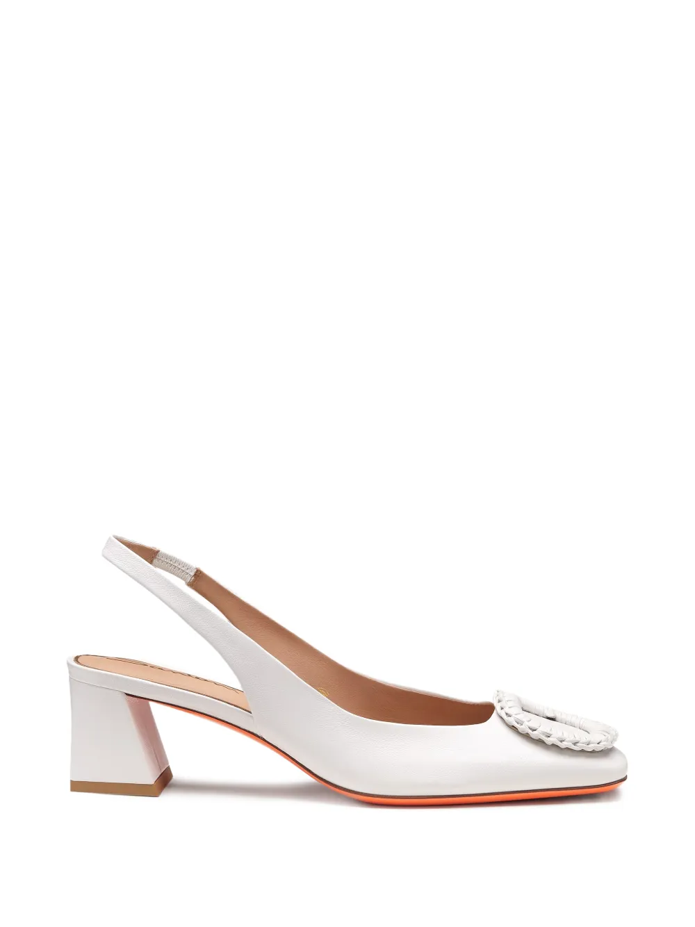 Santoni Slingback pumps met gesp Wit