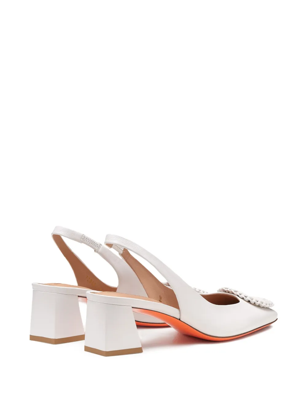 Santoni Slingback pumps met gesp Wit
