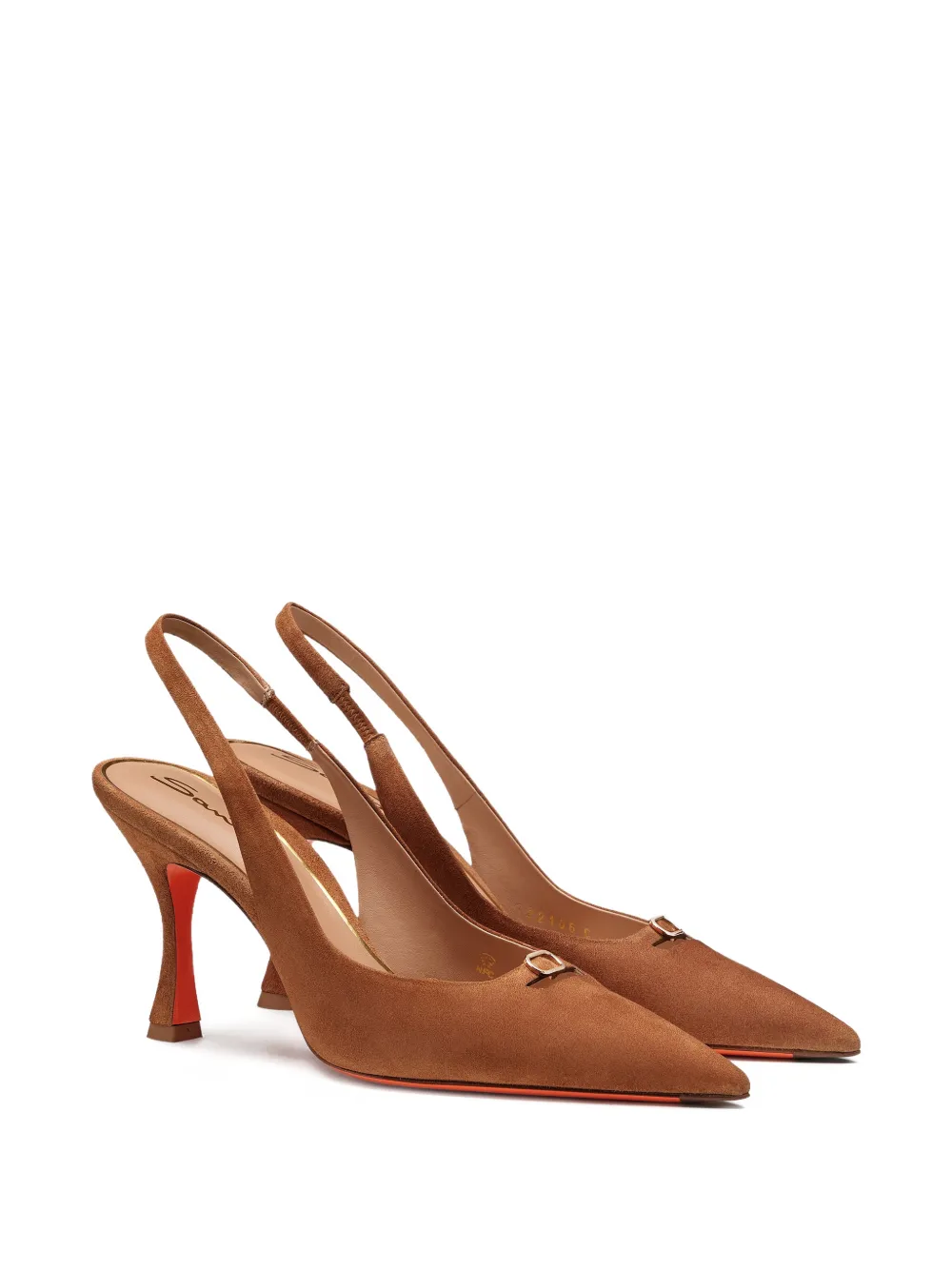 Santoni Pumps met puntige neus Bruin