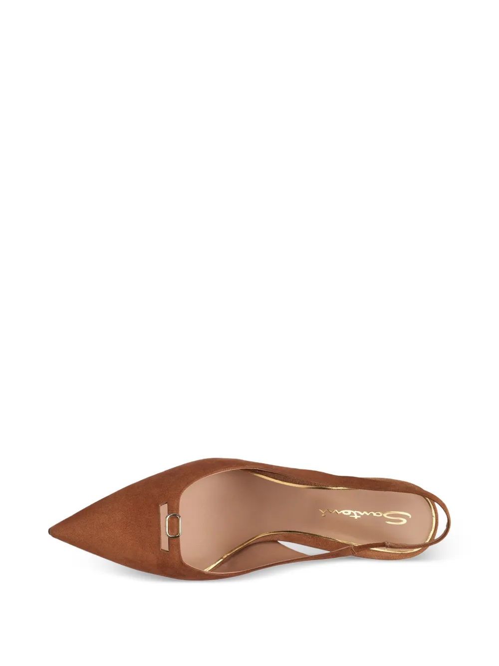 Santoni Pumps met puntige neus Bruin