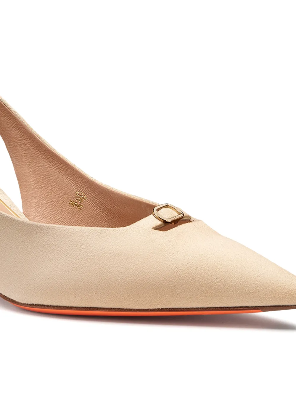 Santoni Slingback pumps met gesp Beige