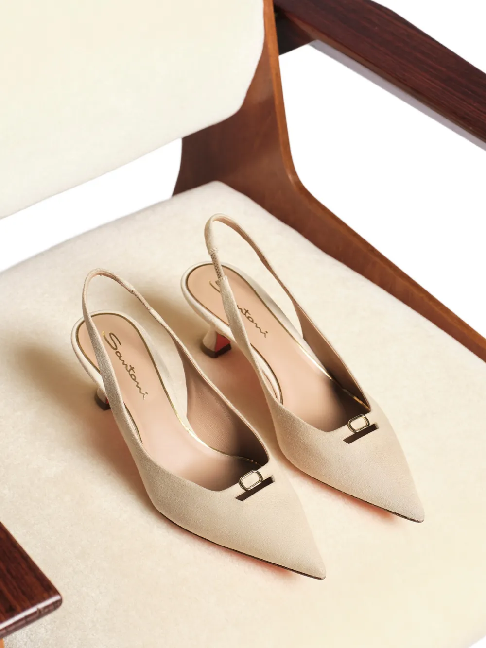 Buckle Slingback Pumps